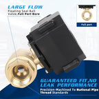 1/2" Brass Motorized Ball Valve - NPT Electric Water Valve 2 Wire Auto Return normally closed with Full Port, 110-230v AC Electric Water Valve With U.S.Plug, IP67 - Image 5