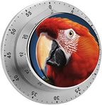 Mechanical Kitchen Timers for Cooking,Animal Mouth Printed 60 Minute Magnetic Countdown Timer,Cute Cooking Timers with Alarm,Stainless Steel Time Timer Manual No Batteries Required by Unknown