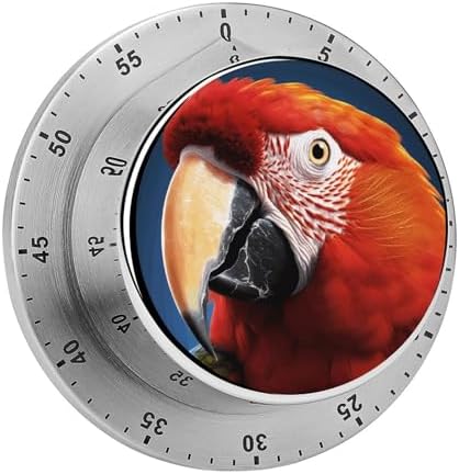 Mechanical Kitchen Timers for Cooking,Animal Mouth Printed 60 Minute Magnetic Countdown Timer,Cute Cooking Timers with Alarm,Stainless Steel Time Timer Manual No Batteries Required by Unknown