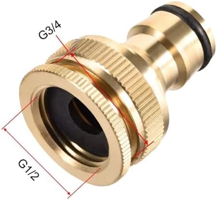 Hose Connector 4pcs Brass Faucet Tap Connector Hose Adaptor Quick Connecter Copper Hose Coupling Adapter for Garden Fitting - Image 3