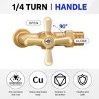 VIHOSE 10 Pack Outdoor Spigot Hose Bib 1/2" MIP X 3/4" MHT,Golden - Image 3