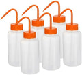 PATIKIL 500ml Wash Bottle, 6pcs Plastic Squeeze Bottle Wide Mouth Bottle Watering Tools Foam Bottle for Green Soap Cleaning Washing Irrigation, Clear Orange by PATIKIL