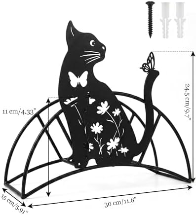 Butterfly Hose Holder Metal Wall Mount HeavyDuty 125'5/8"Garden Hose Hanger - Image 6