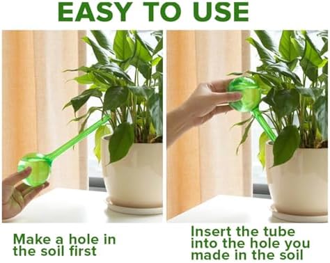 Plant Watering Globes Automatic Plant Watering Bulbs House Garden Water Can Spike Flower Houseplant Device Drip Irrigation System(10 PCS L Set D) - Image 7