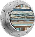 Mechanical Kitchen Timers for Cooking,Crossed Stripes Printed 60 Minute Magnetic Countdown Timer,Cute Cooking Timers with Alarm,Stainless Steel Time Timer Manual No Batteries Required by Unknown