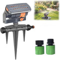 2026 Upgraded 16-Nozzle Oscillating Sprinkler, Automatic Rocking Sprinkler, Turbo Orbit Mist Sprinklers System for Lawn Garden Yard Watering (Step Spike) by Unknown