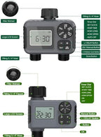 2026 Upgraded 16-Nozzle Oscillating Sprinkler with Dual-Zone Sprinkler Water Timer, 360° 16-Hole Automatic Rocking Sprinkler, Turbo Orbit Mist Sprinklers System for Garden (A No Timer) - Image 6