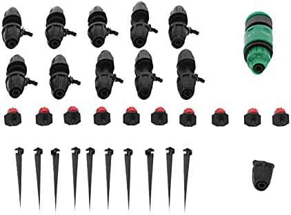Drip Irrigation System Kit Adjustable Water Dripper with 10m Hose and Tee Connectors for Garden Flower Box Potted Plant Watering Plastic Material 863g Weight - Image 6