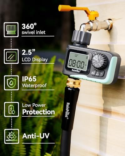 10ft Garden Hose & Sprinkler Timer- Automatic Watering System for Lawns, Gardens, and Patios - Image 6