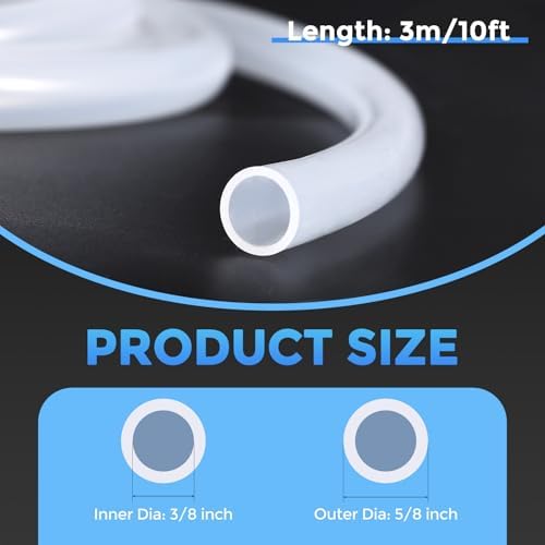 Silicone Tubing 3/8" ID x 5/8" OD 10ft Length High Temp Clear - Image 2