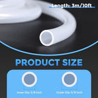 Silicone Tubing 3/8" ID x 5/8" OD 10ft Length High Temp Clear - Image 2