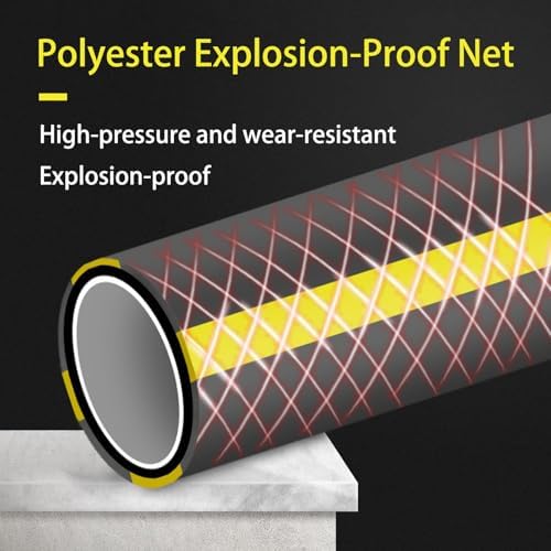 Heavy Duty Rubber Garden Hose Drinking Water Safe Flexible Outdoor Hose with Crush Proof Fittings for Lawn Irrigation Gray-4-points 20m - Image 6