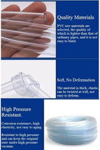 3m PVC Vinyl Tubing Lightweight Grade Clear Plastic Tube, Tubes Flexible Plastic Hose Line Pipe Oil Resistant Multipurpose Vinyl Hose(ID 22mm x 24mm OD) - Image 4
