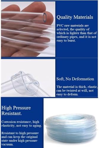 3m PVC Vinyl Tubing Lightweight Grade Clear Plastic Tube, Tubes Flexible Plastic Hose Line Pipe Oil Resistant Multipurpose Vinyl Hose(ID 18mm x 20mm OD) - Image 4
