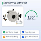 FEVONE Retractable Garden Hose Reel 100 ft, Auto Rewind - Image 7