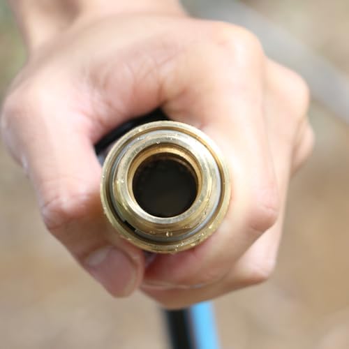 STYDDI 3/4-inch Full Flow Super Heavy Duty Hose Quick Connect Fittings, Lead-free Brass Full Port Garden Hose Quick Connector Coupler, 3/4” GHT High-Volume Hose Quick Release Adapter Set, 2 Set - Image 5