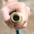 STYDDI 3/4-inch Full Flow Super Heavy Duty Hose Quick Connect Fittings, Lead-free Brass Full Port Garden Hose Quick Connector Coupler, 3/4” GHT High-Volume Hose Quick Release Adapter Set, 2 Set - Image 5