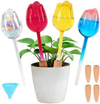 Plant Watering for Tulips, Glass Watering Globe, Self-Watering Pot Plug-in, Travel Holiday Plant Watering Device, Home Decor, Automatic Home Plant Hydration System, 4 Pack by Unknown
