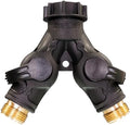 Dramm High Flow Twin Shut Off Valve with Full Water Flow, Two Way Connector, One Touch Thumb Control Turn Off Position, Corrosion Resistant Seals by DRAMM