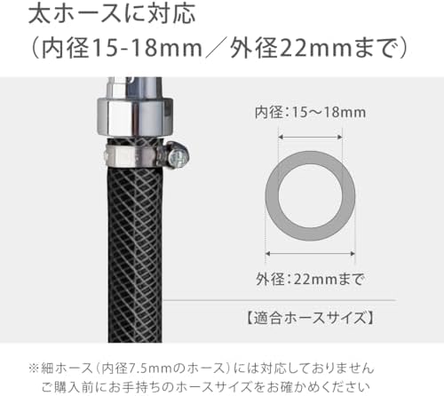 Takagi L2 QG1134BK Water Spray Nozzle, Metal Hose Nozzle, Heavy Duty, Hose Reel, Gardening, Car Washing, Cleaning, Momentum, 2 Water Shapes, Straight, Kiri, Kakusan, Jet, Takagi, Direct Hose - Image 5