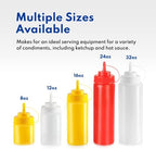New Star Foodservice Plastic Squeeze Bottles, 24oz, 6 pk, Clear - Image 6