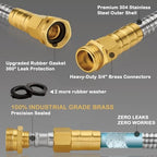 25FT Stainless Steel Garden Hose, 3/4 GHT Male to Female - Image 3