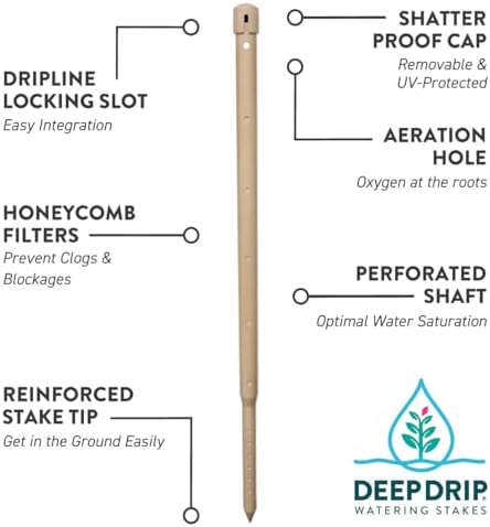 36 in. DEEP DRIP Large Tree Watering Stake (3 Pack) | UV-Protected ABS Plastic Tree Irrigation Spike for Extra-Large Sized Trees, Established Trees, and Palms - Image 6