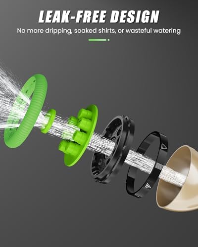 RAINPOINT Garden Hose Nozzle, Metal Hose Sprayer Nozzle With 9 Adjustable Spray Patterns, Heavy Duty Hose Sprayer for Watering Plants, Lawns, Car Wash, Pet Washing (Green) - Image 4