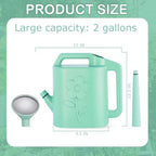 2 Gallon Watering Can for Indoor Plants, Garden Watering Cans for Outdoor Plant House Flower, Modern Plant Watering Can Large Long Spout with Sprinkler Head - Image 2