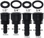 4PCS 1/2" 3/4" Threaded 16 20 25MM PE Hose Barb Tee Connector Adapter Tubing Joints Garden Drip Irrigation Coupling Repair(KSL01-297-4PCS) - Image 3