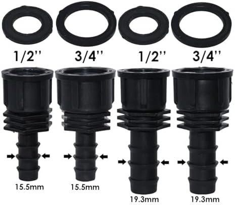 4PCS 1/2" 3/4" Threaded 16 20 25MM PE Hose Barb Tee Connector Adapter Tubing Joints Garden Drip Irrigation Coupling Repair(KSL01-213-4PCS) - Image 3