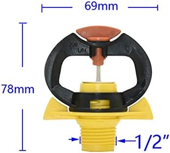 360 Degree Rotating Sprinkler Male Thread Micro Irrigation Garden 50 Pack - Image 3