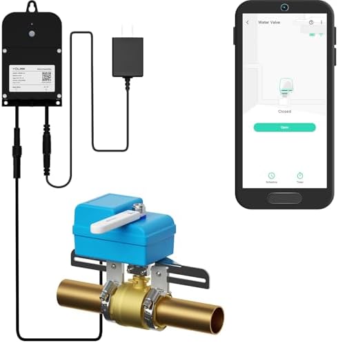 YoLink Smart Water Valve Controller, with Valve Operator, Easy No-Plumber DIY Installation, Remote Control, Compatible with Alexa/Google Assistant, IFTTT - YoLink Hub Required by YoLink