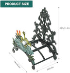 Sungmor Cast Iron Wall Mounted Garden Hose Holder - Hand-Painted Frog Rack - Image 5