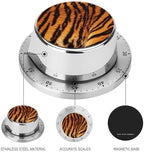 Mechanical Kitchen Timers for Cooking,Tiger Striped Pattern Printed 60 Minute Magnetic Countdown Timer,Cute Cooking Timers with Alarm,Stainless Steel Time Timer Manual No Batteries Required - Image 3
