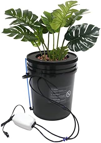 Hydroponics Growing System Kit 5-Gallon Deep Water Culture Recirculating Drip Grow System Indoor Garden Grow System with Hose, Air Pump, and Air Stone (1 Bucket + Drip Irrigation) by Gdrasuya10