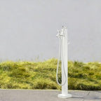Premium 304 Stainless Steel Vertical Square Garden Hose Holder with Double Faucet, Antifreeze Design for Patio & Backyard - Stylish White Finish, Durable & Weather-Resistant by Unknown