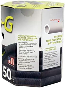 zero-G Lightweight, Ultra Flexible, Durable, Kink-Free Garden Hose, 5/8-Inch by 100-Feet,Black (5/8" x 50' 2 Pack) - Image 2