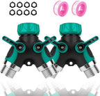2 Way Hose Splitter for Garden Hose, Dual Outlet Water Hose Connector 3/4 Inch GHT by Unknown