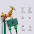 Smart Dual Zone Water Timer, Smart Dual Water Timer 2 Outlet Sprinkler Controller with Brass Inlet IP55 for Garden Hose Irrigation G3/4in Male - Image 3
