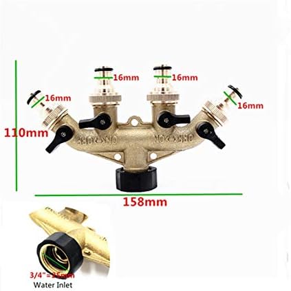 Brass Pipe Fittings 4 Way Hose Tap Valve Manifold Splitter Adaptors 1PC Water Distributor Repair - Image 2