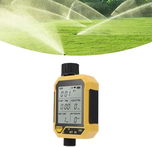 Water Timer for Garden Lawn, G3/4 Inlet | Rain Sensor, Multiple Programs, ABS Brass Design, Sprinkler Controller for Drip System - Image 3