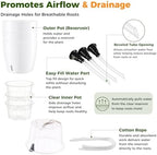 Upgraded Self Watering Pots for Indoor Plants, 8-Pack 5/6.7 Inch Top-Fill Self Watering Planter with Water Window, Clear Wick Inner Basket with Drainage, White (5 Pcs 5" and 3 Pcs 6.7") - Image 5