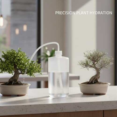 Precision Squeeze Watering Bottle with Long Curved Spout Durable PP Plastic - Image 3