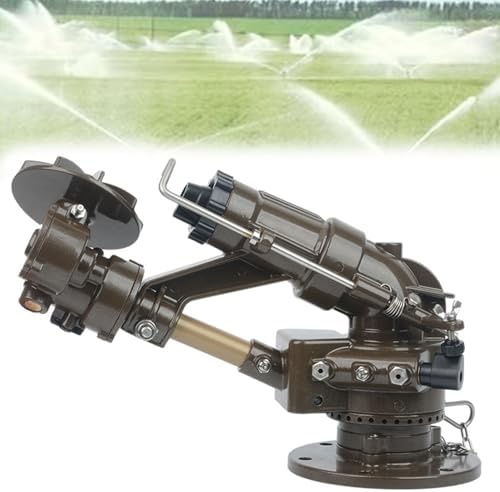 JOSBY 360° Rotary Irrigation Spray Gun, Automatic Rotating Farm Sprinkler Gun with Nozzle Kit, Impact Mini Gun Sprinkler, Coal Yard Dust Removal Spray Gun, for Farmland Irrigation System by Unknown