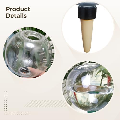 6 Pcs Automatic Plant Watering Device, 17 Oz Self Watering Globes with Terracotta Spike 3.9 X 6.7 in, 500 Ml Irrigation Bulbs for Indoor and Outdoor Pots and Planters - Image 4