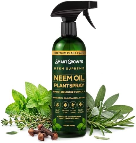 Neem Oil Spray for Plants Botanical Blend, with Natural Essential Oil, 32oz by SmartGrower