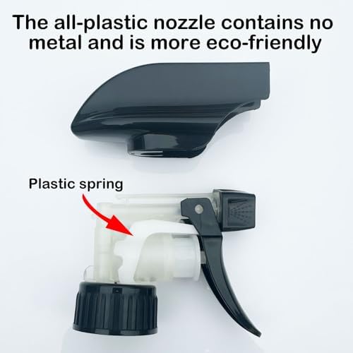 Eco-Friendly Trigger Spray Nozzles – All Plastic, No Metal Spring, 3 Spray Modes, Fits 8oz & 16oz Spray Bottles for Home & Garden (Back-48 Pack) - Image 4