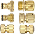 Duty Brass 1-2-4 way Splitter Garden Hose Hexagonal Connector with Comfortable Grip Shut Off Valves Adapter Water Tap(2pcs 1 Way USA) - Image 7