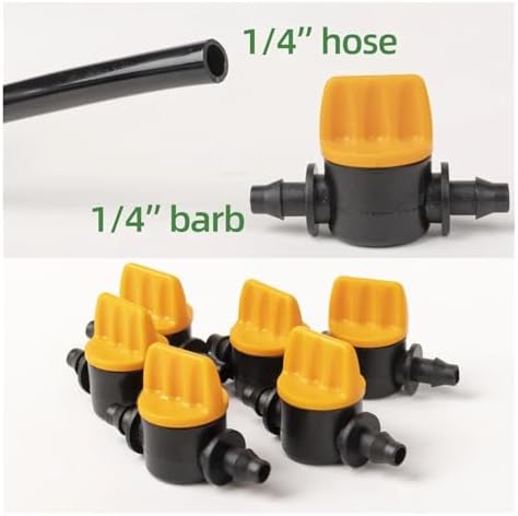 1/4" PVC Hose Barb Connector Coupling Valve Automatic Drip Irrigation Connectors Garden Watering System Water Pipe(100PC VALVE COUPLING) - Image 3